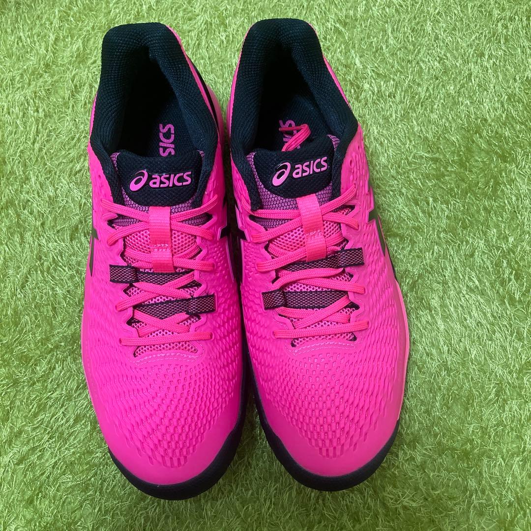 【美品】ASICS GEL-RESOLUTION 9 27.5cm ピンク