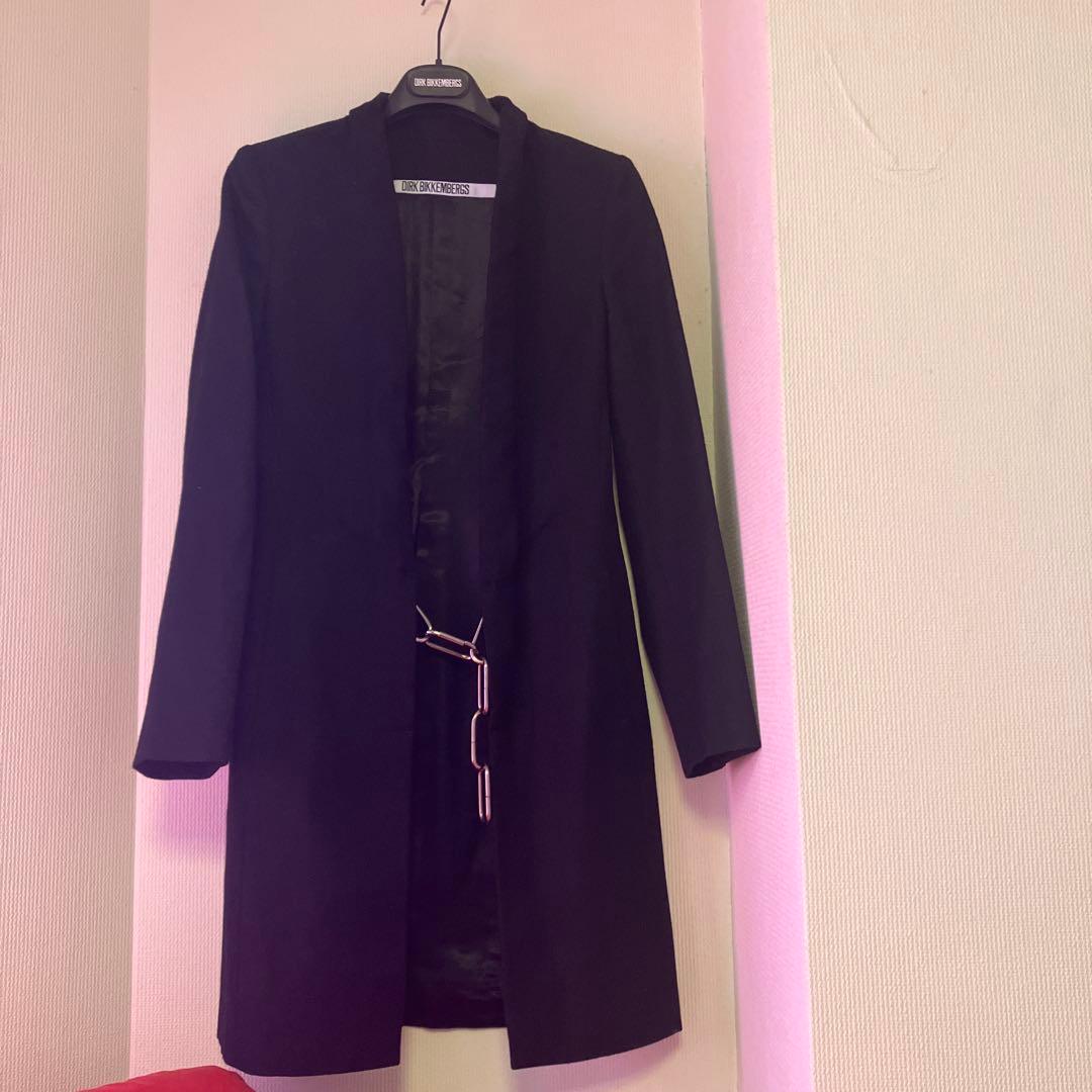 ダークビッケンバーグ　チェーン付き細身ロングジャケット　コート セール】 千鳥&グレンチェック ロング ダウン コート （ダウン