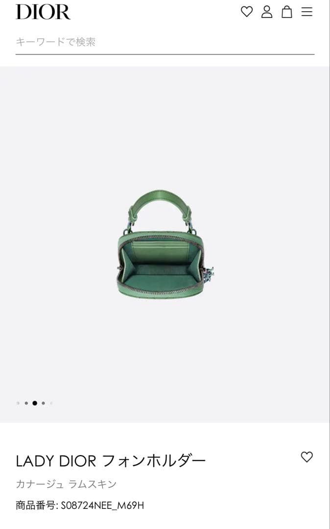 LADY DIOR フォンホルダー グリーン - メルカリ