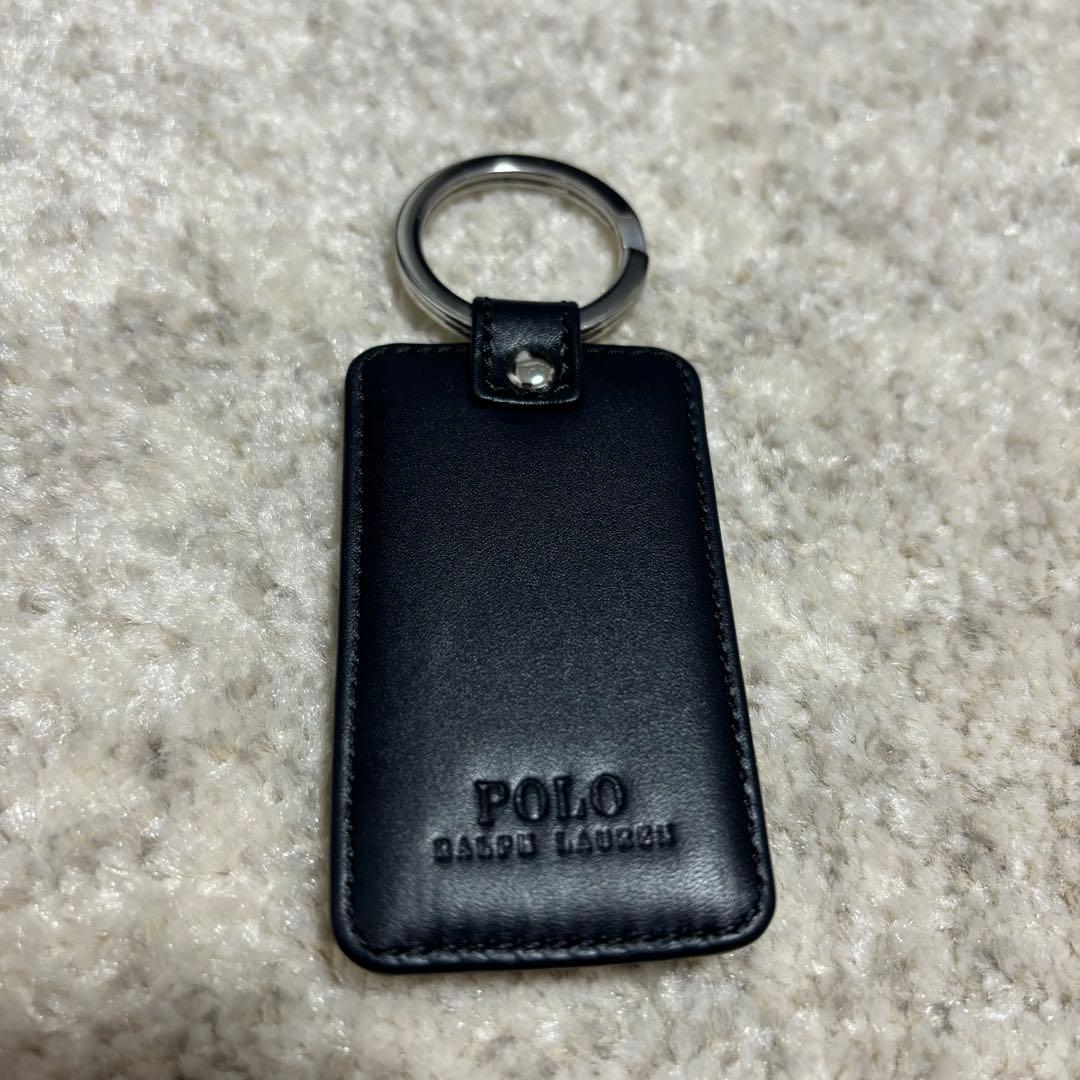 美品】ポロラルフローレン ポロベア キーリング キーホルダー レザー