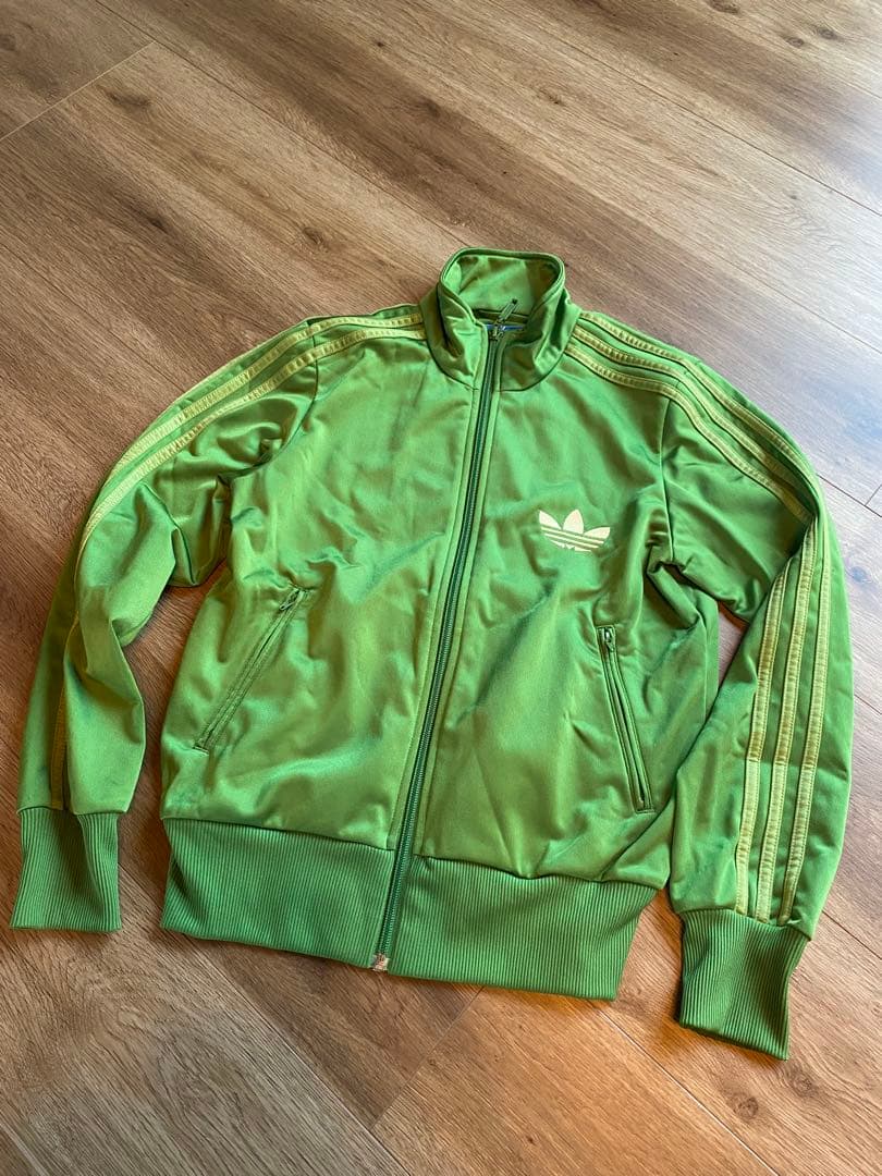 adidas グリーン ジャージ レディース Mサイズ 希少カラー アディダス アディカラー クラシックス ファイヤーバード トラック