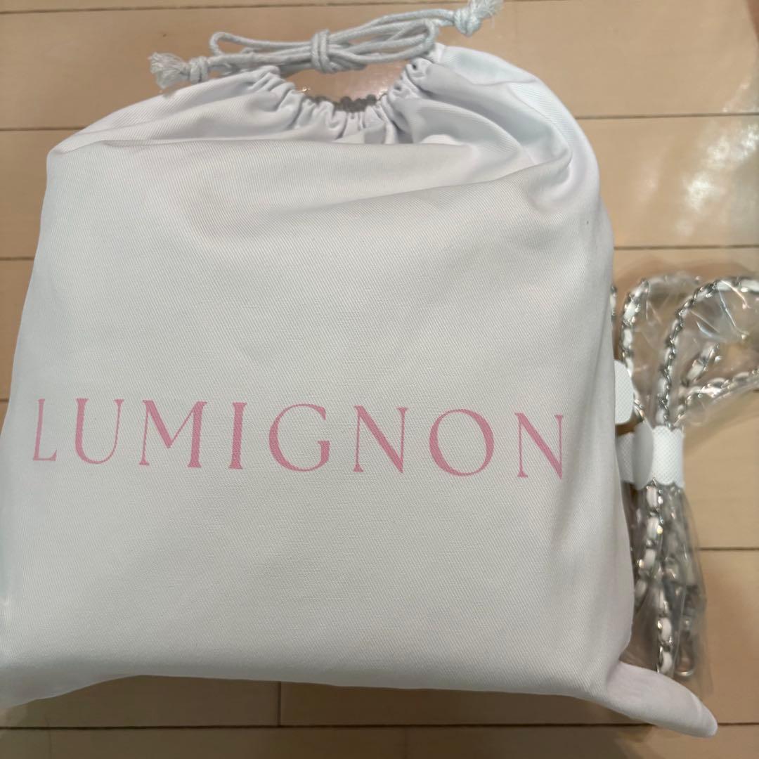 lumignon ルミニョン バニティバッグ ファー付き ホワイト - メルカリ