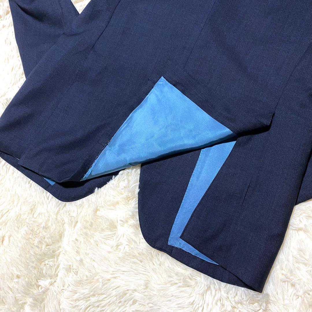 XL】麻布テーラー ロロピアーナ☆ビジネスジャケット☆濃紺 スーパー