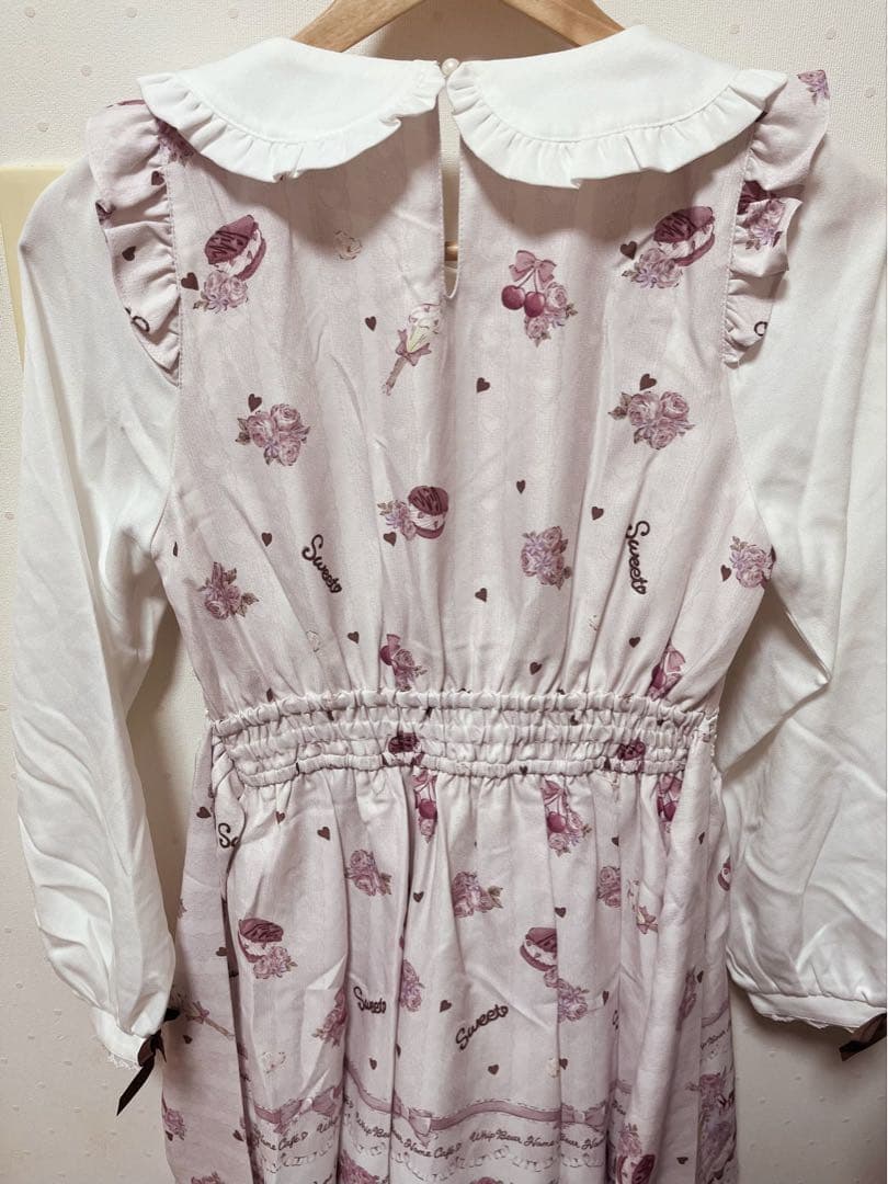 LIZLISA Whip Bear Home Cafe 柄ワンピース ホワイ - メルカリ