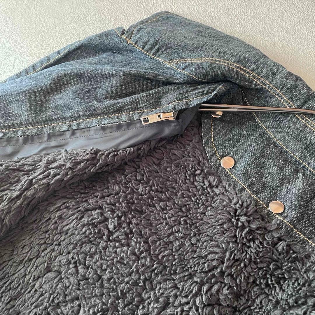 5486【美品】サカイ デニムステンカラーコート 裏ボア ライナー付き