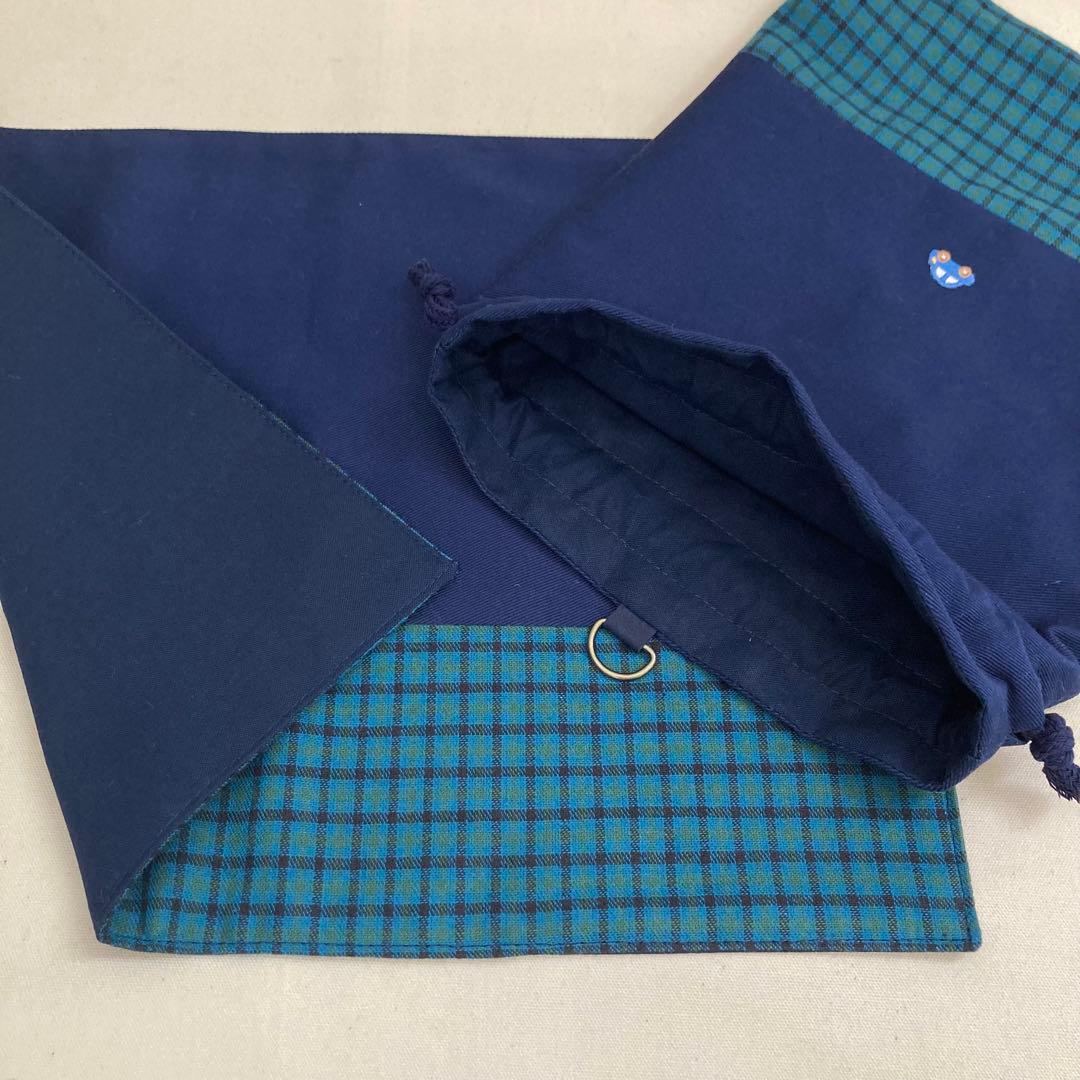 【現品限り】《ファミリアワッペン使用》通園通学グッズ　5点セット　クローバー