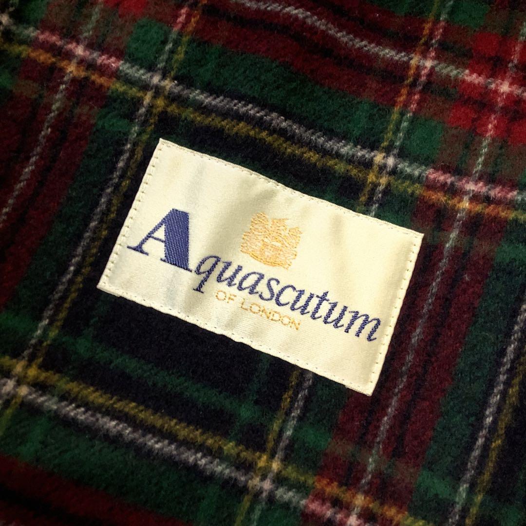 Aquascutum ウール ダッフル コート レッド - メルカリ
