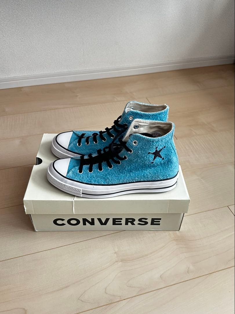 CONVERSE STUSSY コラボ スニーカー 青 23139623_53486042_600.jpg