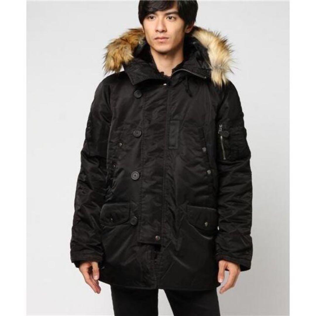 Subciety別注AVIREX N-3BサイズLブラック(MAー1) - メルカリ