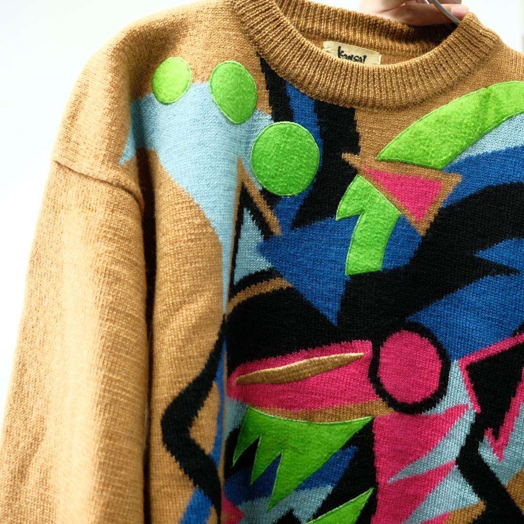 80s 山本寛斎 KANSAI INTERNATIONAL パッチワーク ニット - メルカリ