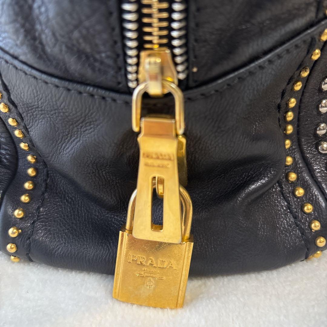 希少・極美品】プラダ スタッズ 2way ショルダーバッグ ハンドバッグ