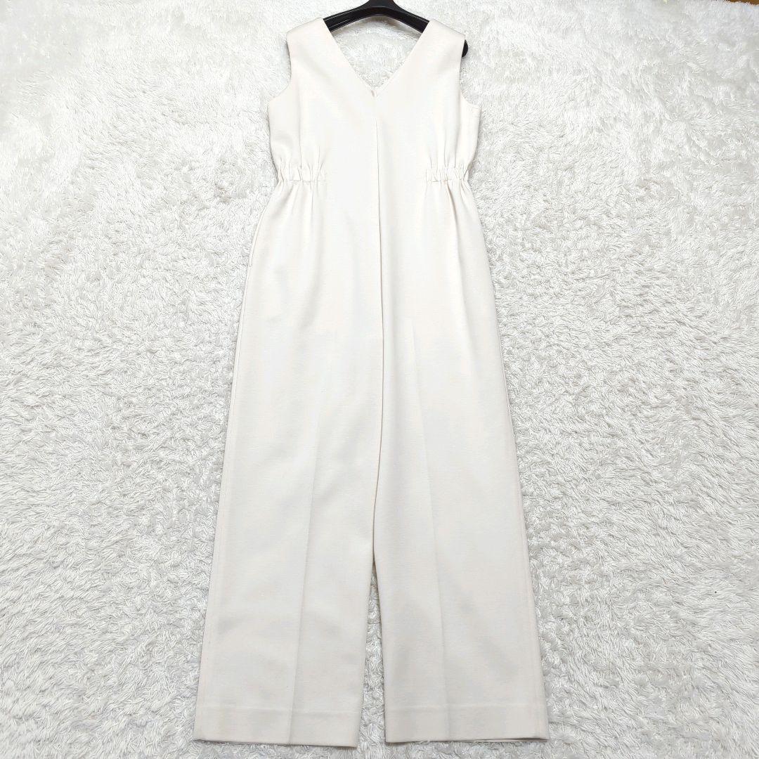 未使用級☆ebure☆即完売ダブルクロスオールインワン☆ミルクカラー