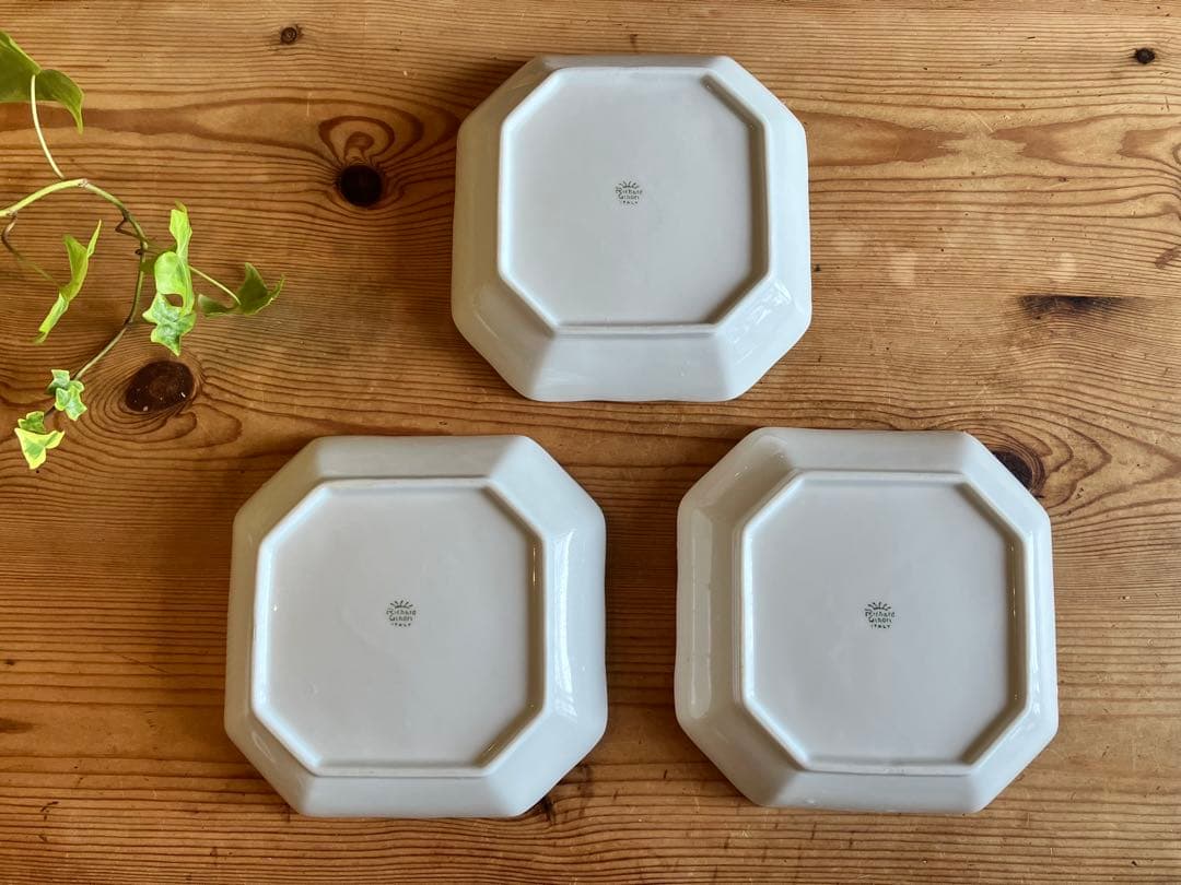 ジノリ ベッキオホワイト 14.5スクエアプレート×3