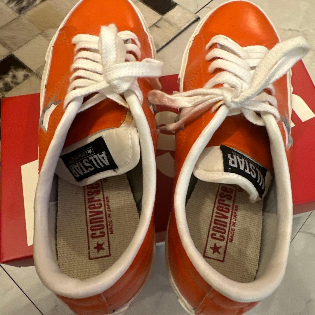 復刻版CONVERSE ONE STAR J ORANGE コンバース 24 - メルカリ