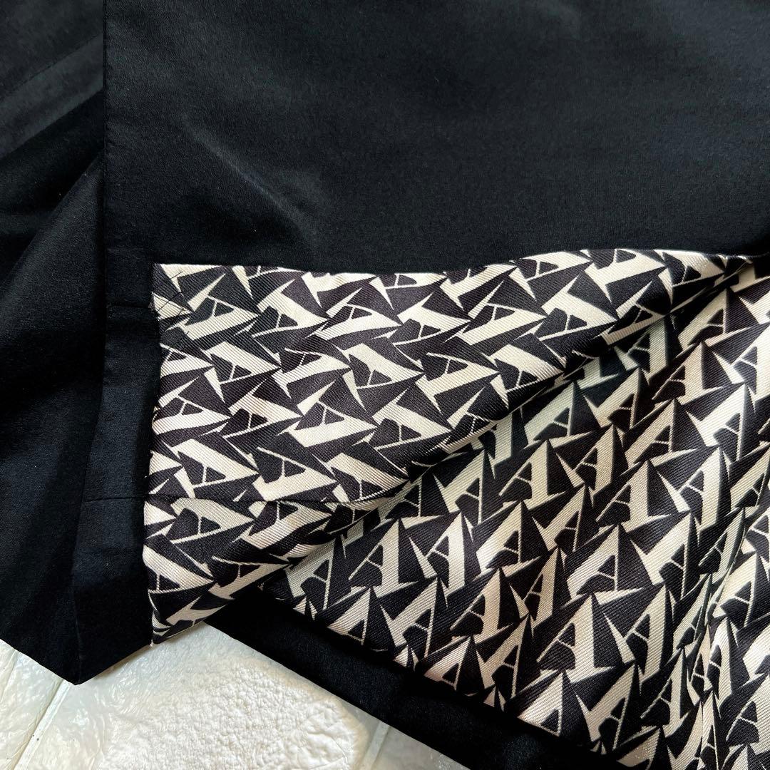 アクアスキュータム シルク 100% 裏総柄 ジャケット 軽量 大きいサイズ