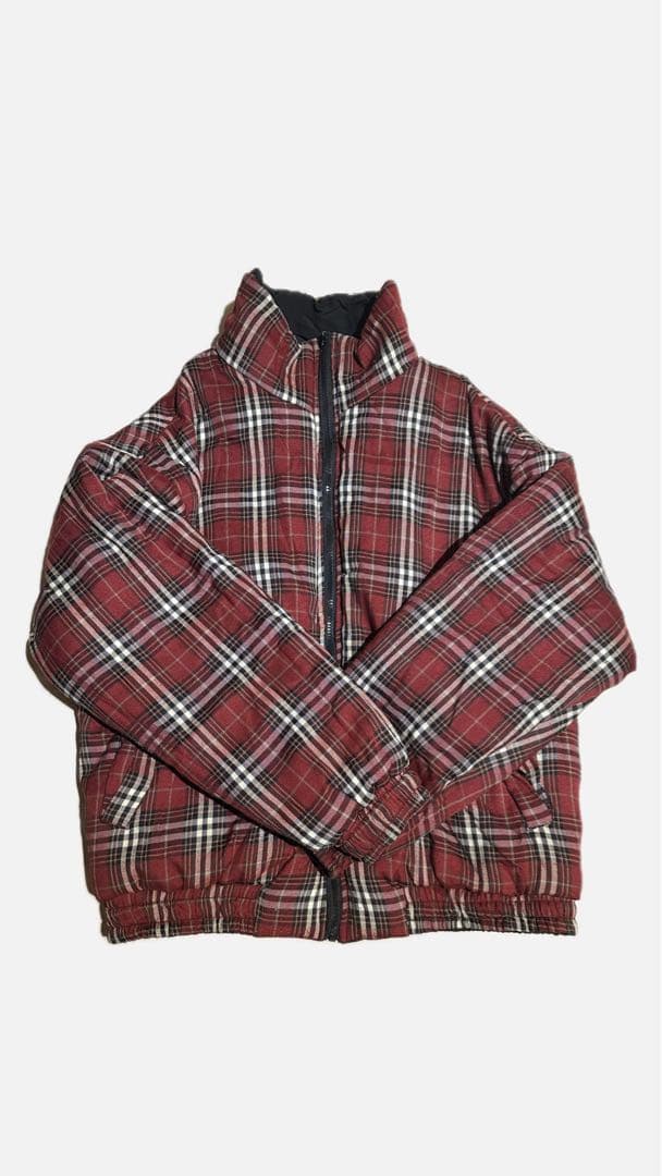 地底人ONLINE リバーシブルチェックアウター 赤 - メルカリ