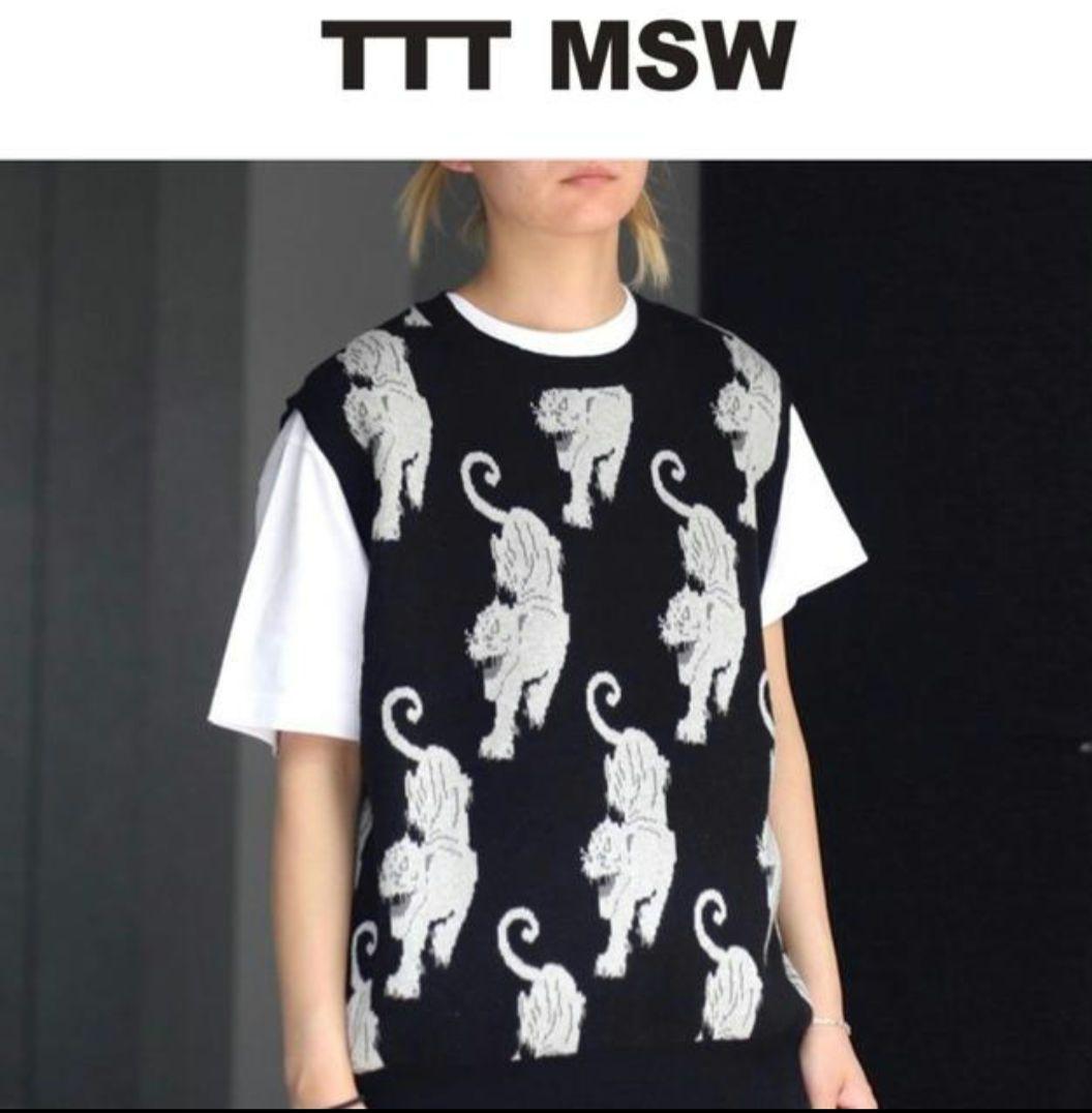 トップス TTT_MSW Panther Knit Vest TTT_MSW(ティーモダンストリートウェア) PANTHER KNIT VEST パンサー