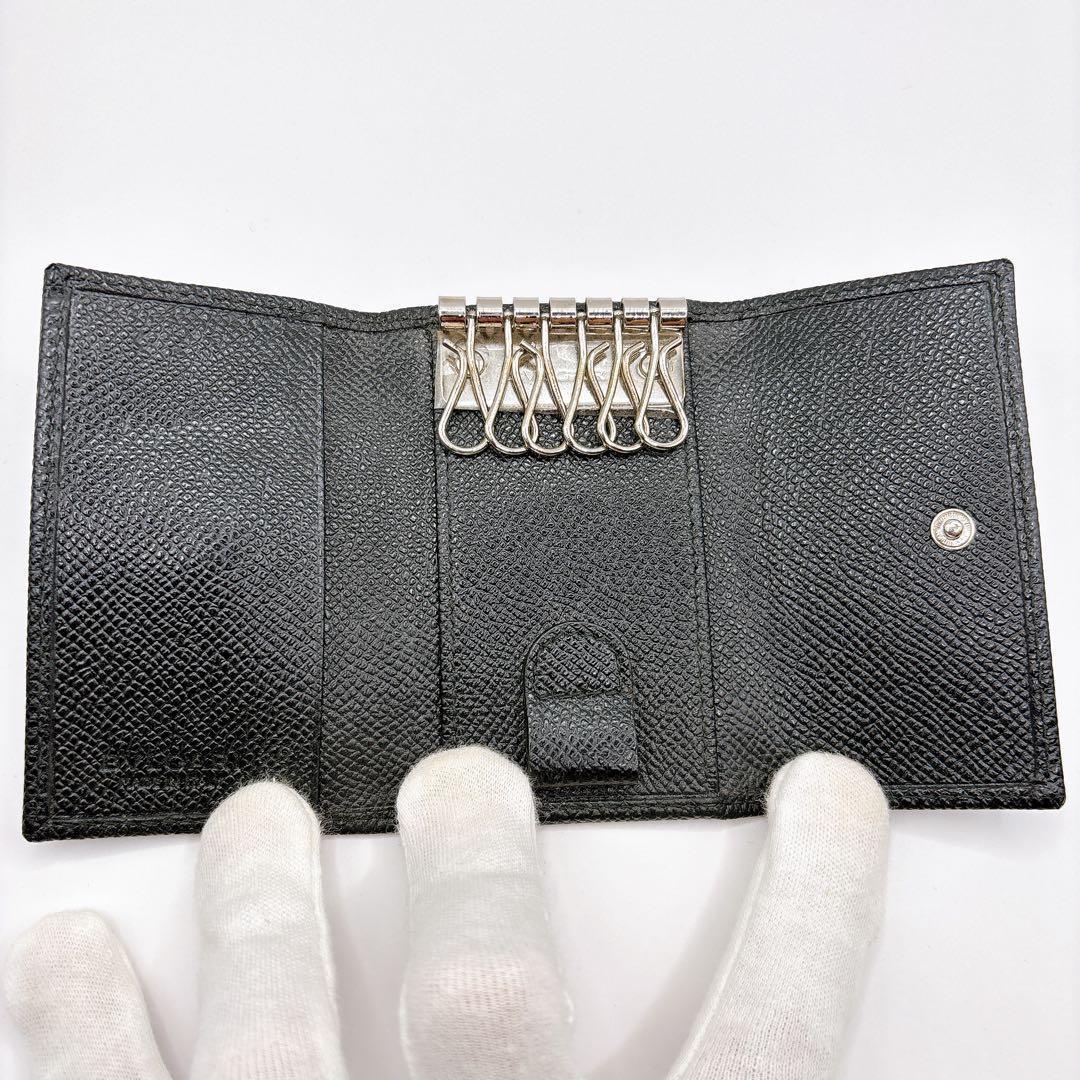 極美品】ブルガリ 6連キーケース クラシコ フック レザー 黒 BVLGARI