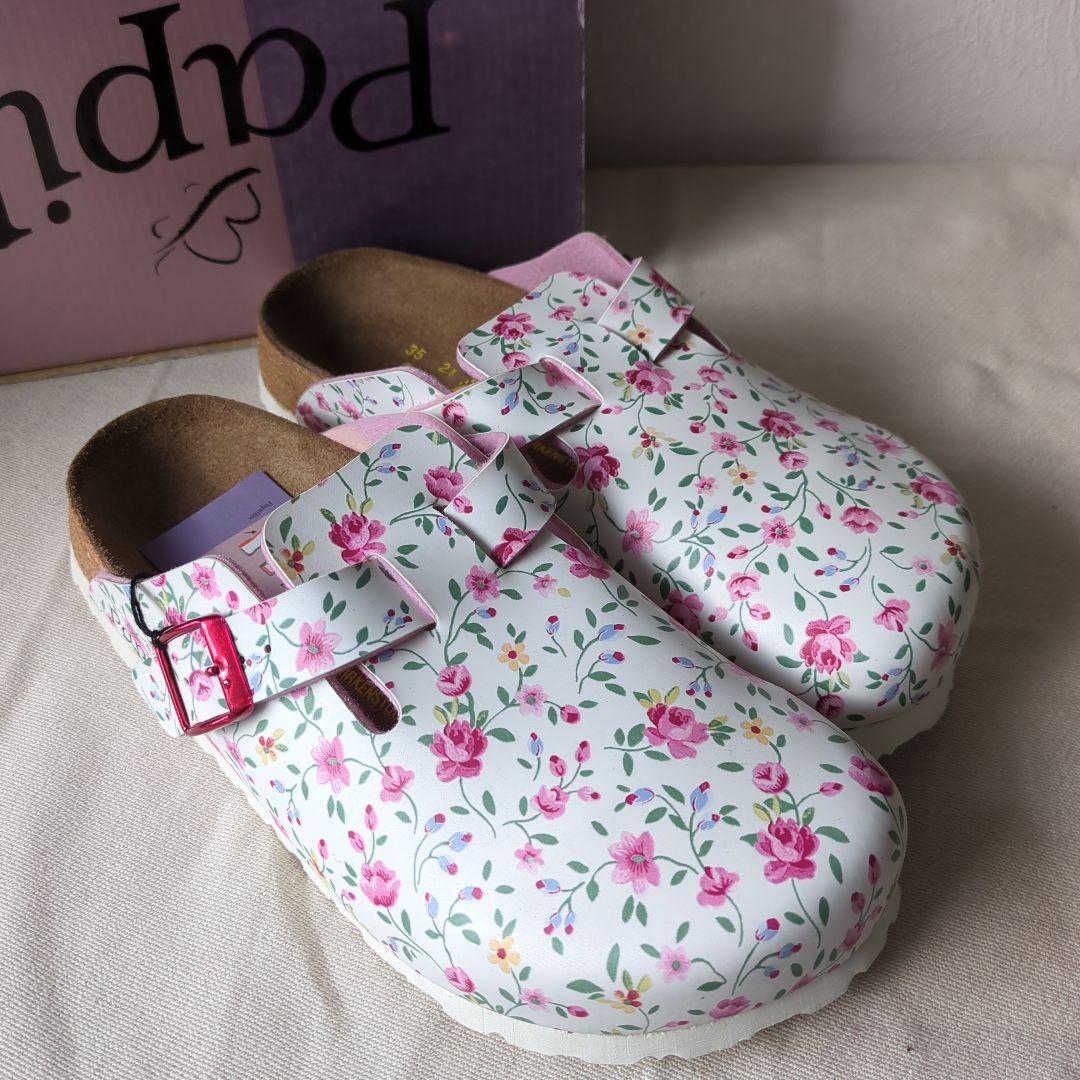ビルケンシュトック/22.5cm/35/ボストン/パビリオ花柄/新品未使用 BIRKENSTOCK（ビルケンシュトック） パピリオ バイ papillio by
