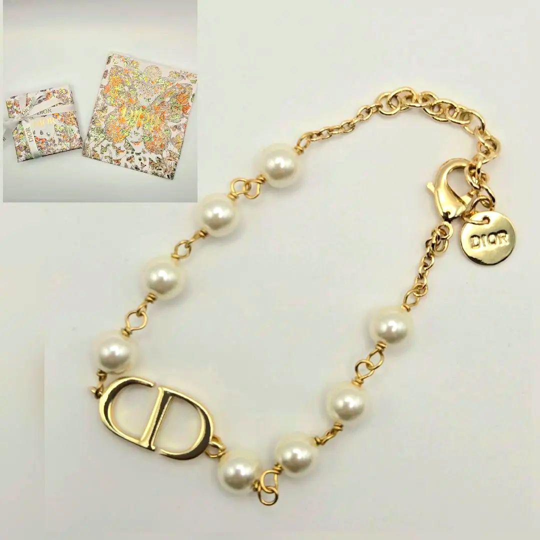 極美品 Christian Dior ブレスレット ゴールド パール CD - メルカリ