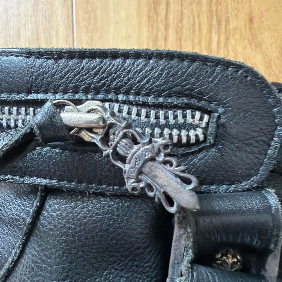 稀少・極美品A&G レザーバッグ シルバーパーツ A4可 ほぼ未使用・天然