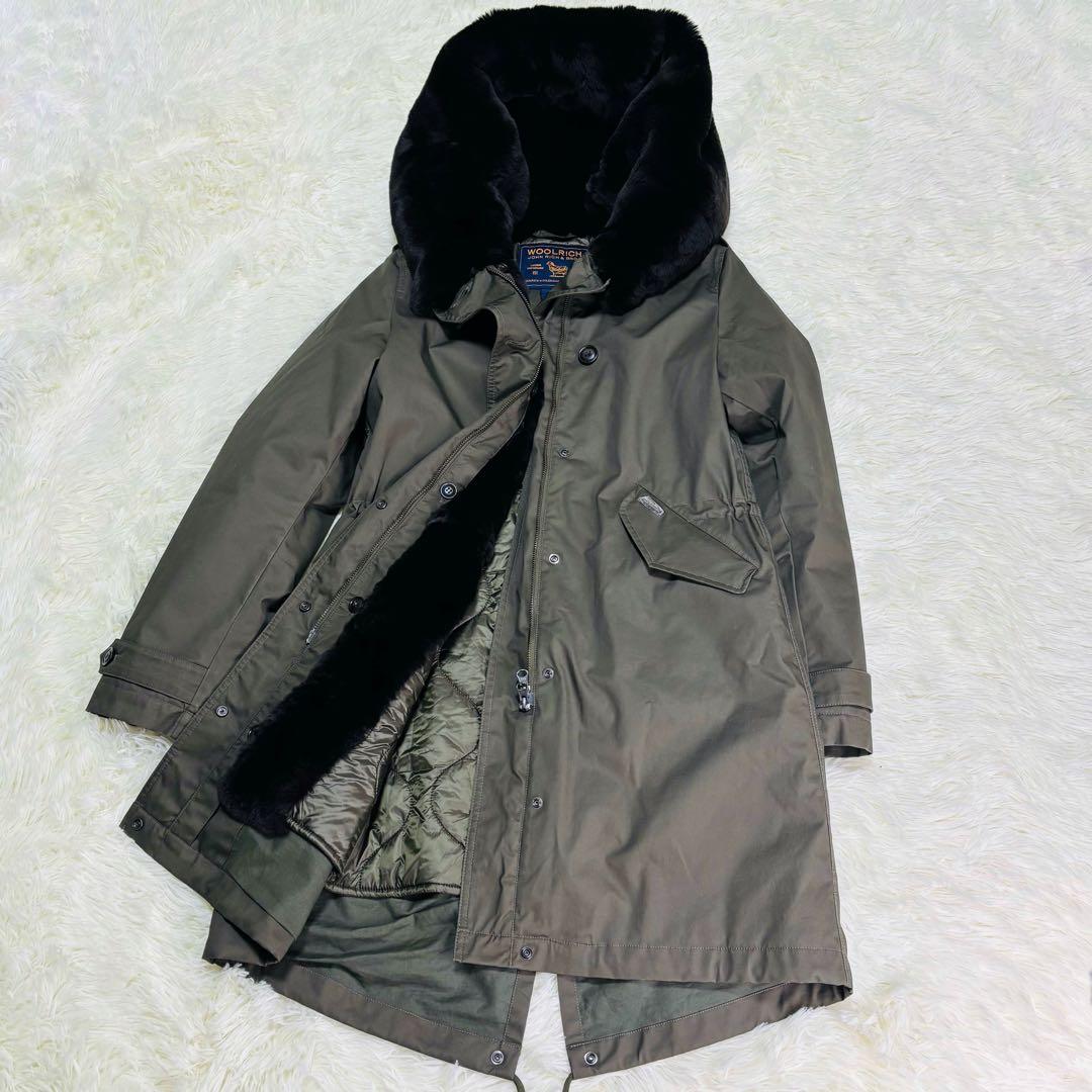 【美品】WOOLRICH ファーライナー モッズコート ラビットファー 中古・古着通販】WOOLRICH (ウールリッチ) ラビットファーライナー付き