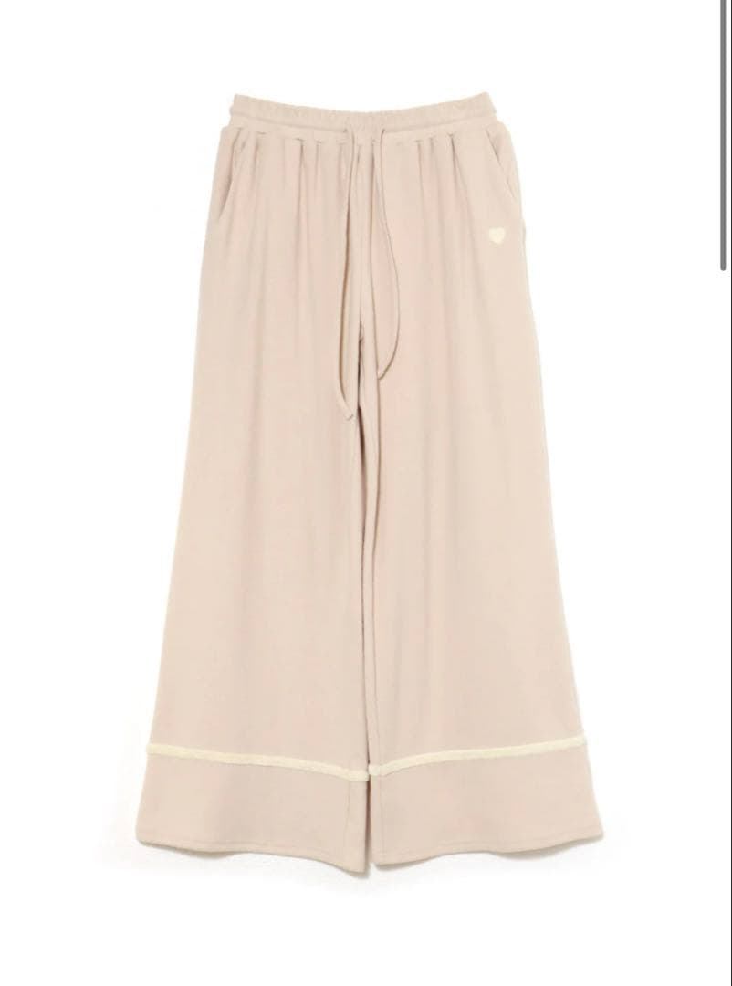 ルームウェア・パジャマ andmary Milky pile heart long pants Milky pile heart zip tops