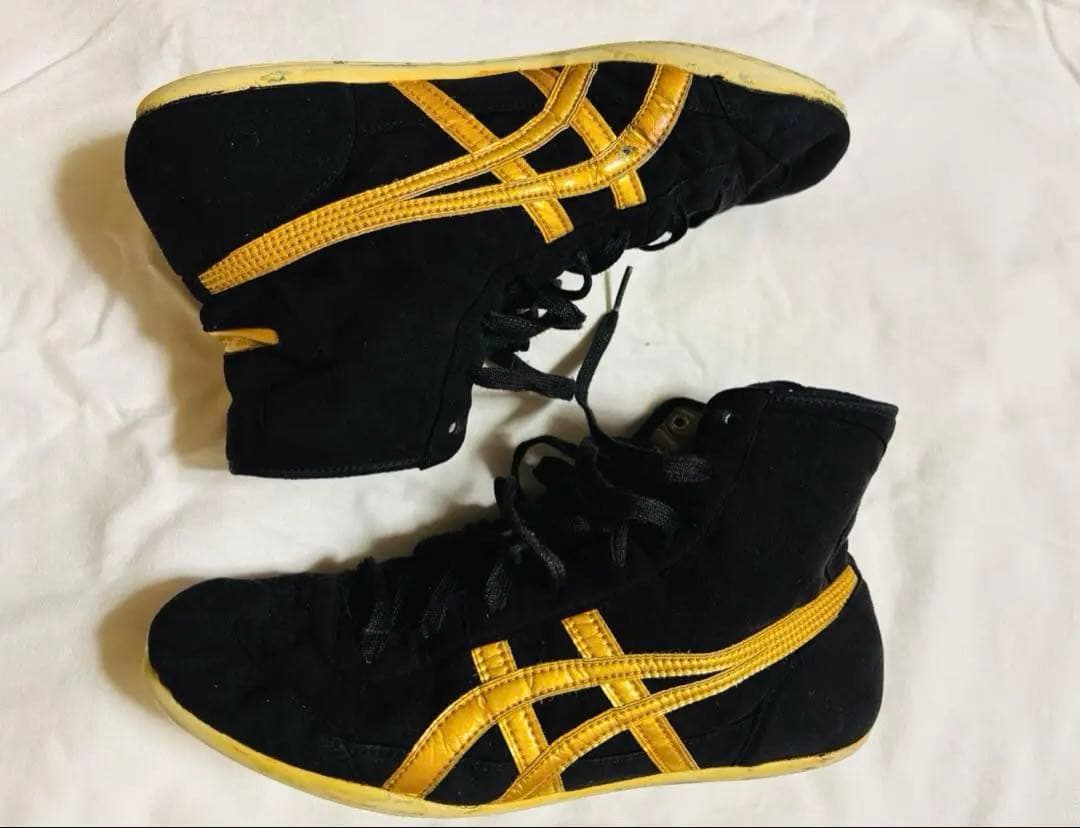 アシックスASICS 旧オーダーレスリングシューズ　金/黒　27.0cm
