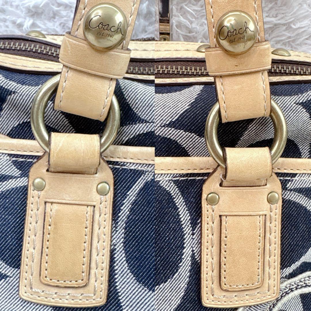 Vintage Coach Legacy Denim Turn Lock Bag - メルカリ