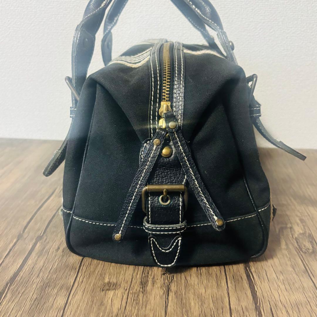 バーバリー ブルーレーベル ボストン ハンドバッグ キャンバス