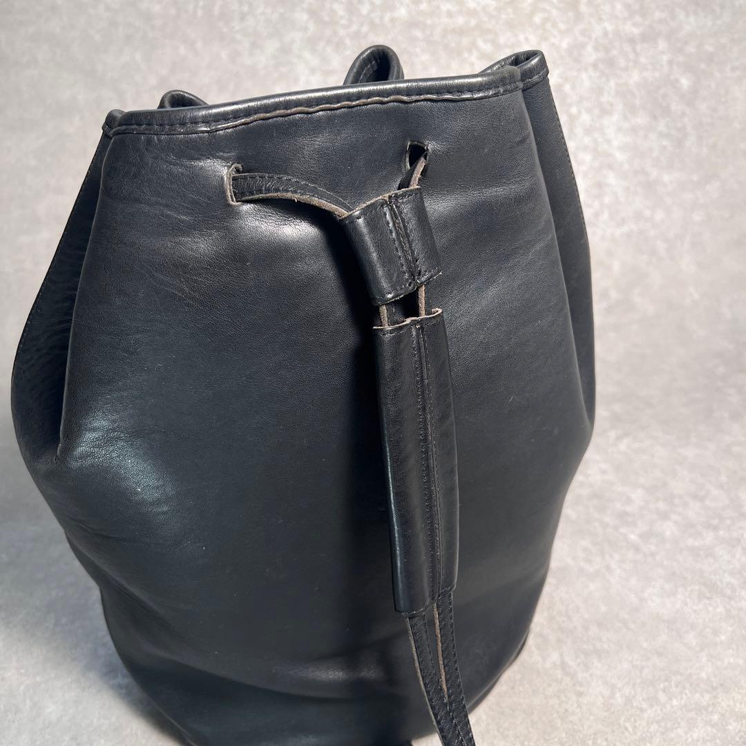 美品】オールドコーチ 巾着ショルダーバッグ ブラック 9929 西口修平氏