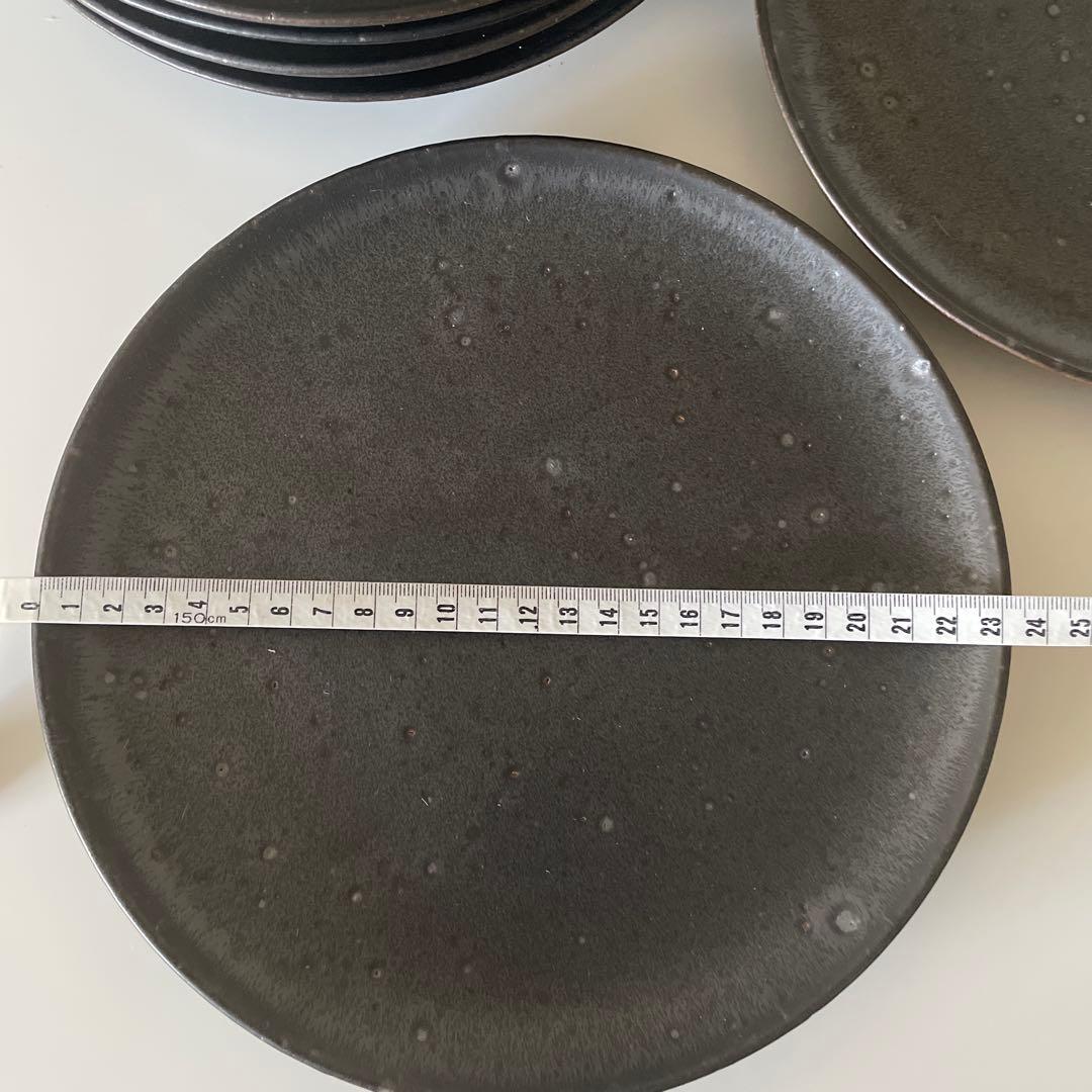 【新品】益子陶器市 作家 プレート 皿 23.5cm 6枚セット