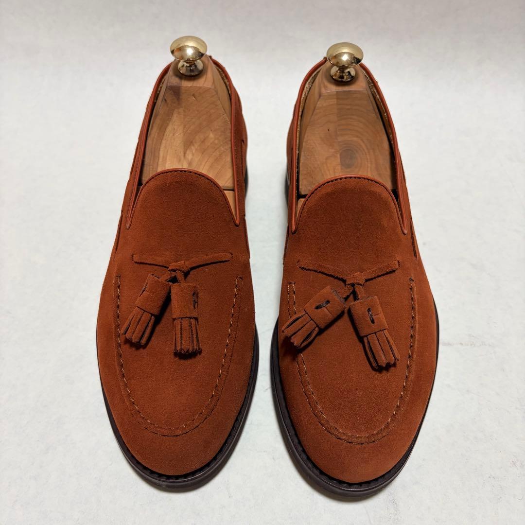 Berwickバーウィック タッセルローファー スウェード 8491 オレンジ