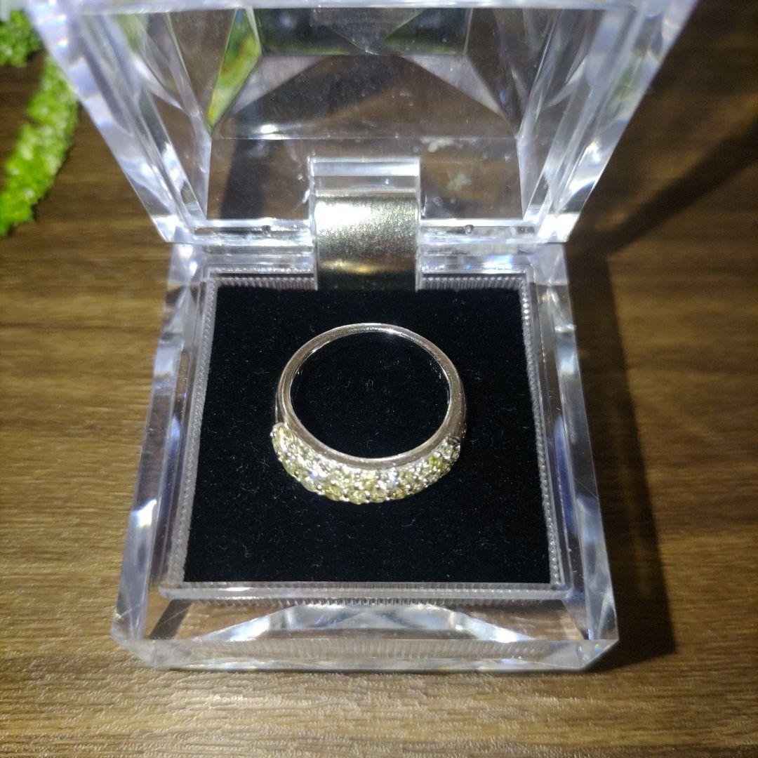 K18WG ダイヤモンド　パヴェ　リング　1.03ct