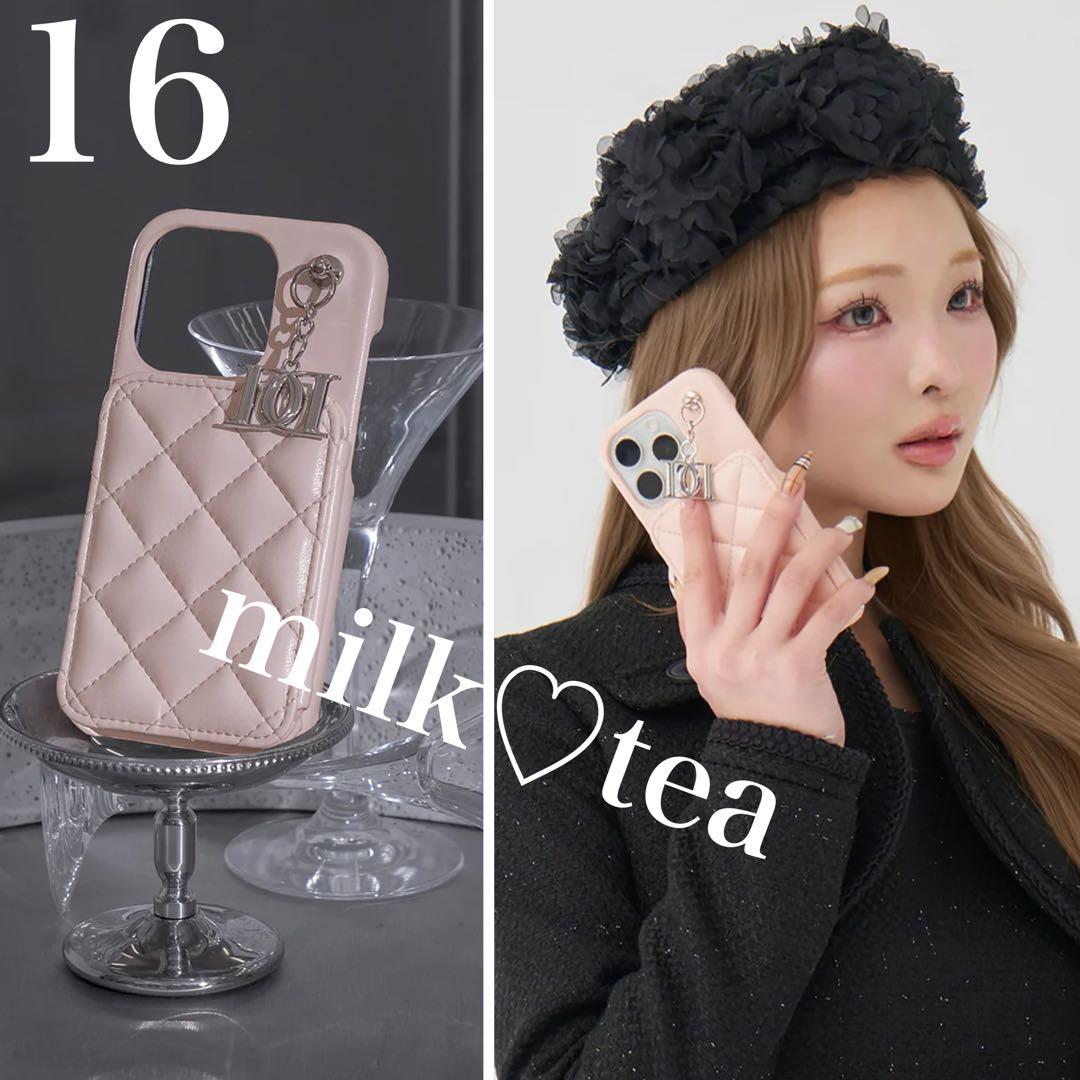 新品 キルティングミラーDDチャームiPhoneケース iPhone16 ピンク ダーリッチ Darich キルティングミラーDDチャームiPhoneケース