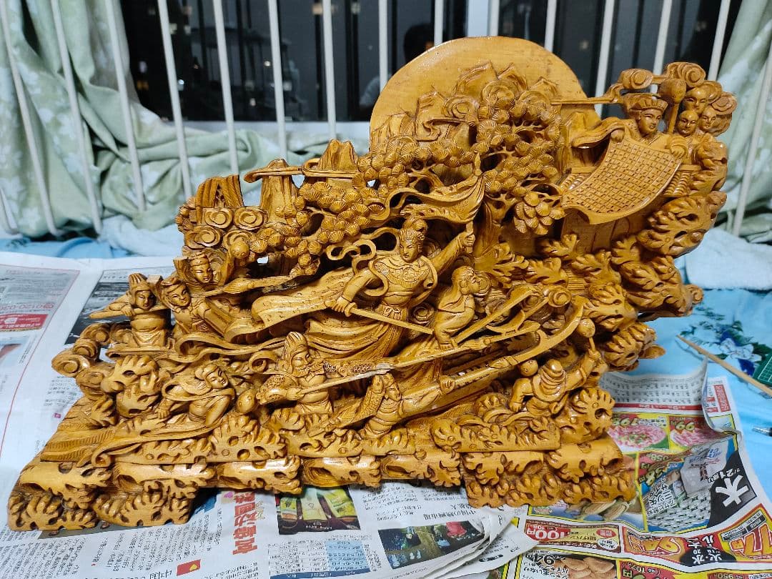 中国神話テーマ 木製彫刻 大きめ 中国神話テーマ 木製彫刻 大きめ - メルカリ