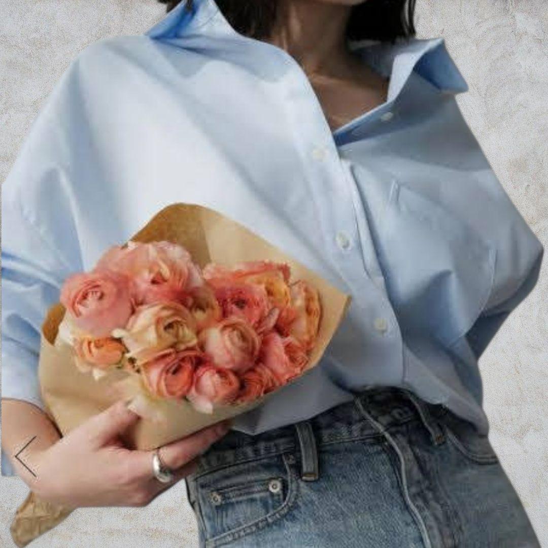 anuans アニュアンス 24SS スタンダード シャツ サックス - メルカリ