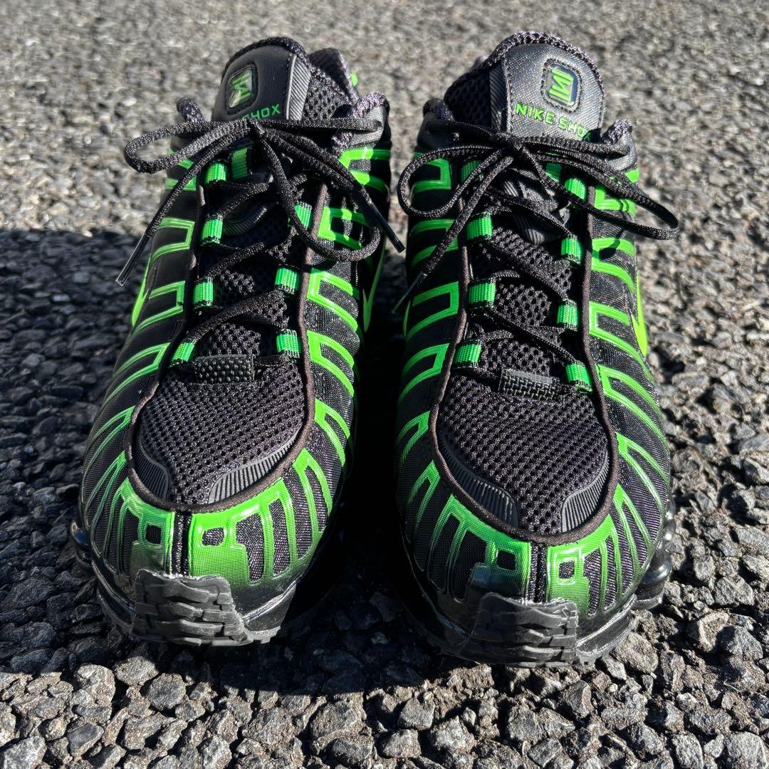 ナイキ ショックス TL ブラック グリーン 美品 NIKE Shox TL - メルカリ
