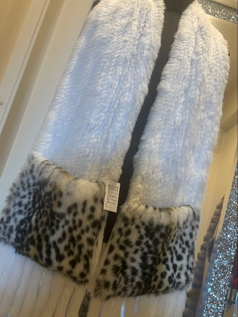 上質フッワフワロングデザインラビットロングストール200センチ