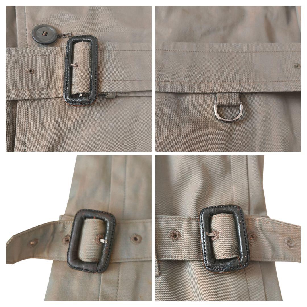 70年代バーバリー トレンチコート ダブル 玉虫色 ノバチェック ベルト