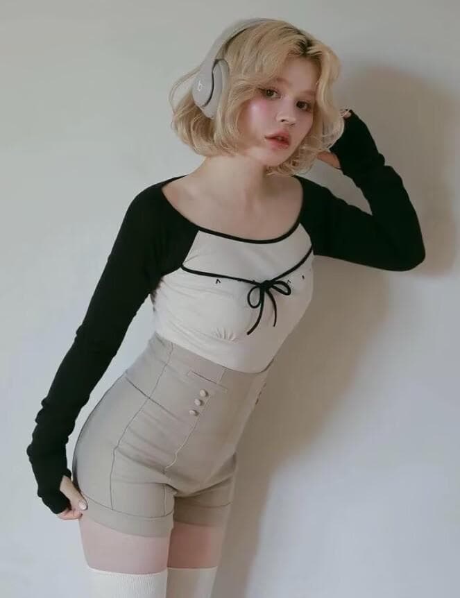 新品未使用 andmary Alma ribbon tops black - メルカリ