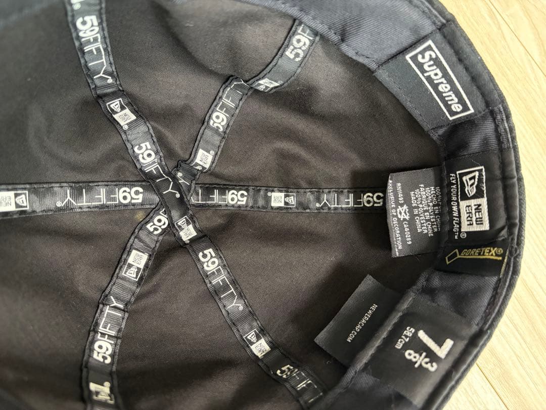 Supreme ベースボールキャップ 黒 7 3/8 - メルカリ