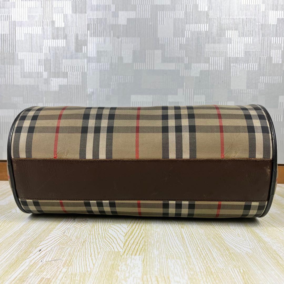 Burberry バーバリー ミニボストンバッグ ノバチェック ホースロゴ