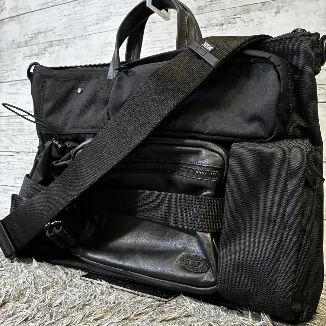【極美品】DIESEL ディーゼル 2WAYブリーフケース 黒 PC可 レザー 楽天市場】DIESEL ディーゼル メンズ2WAYブリーフケース ビジネス