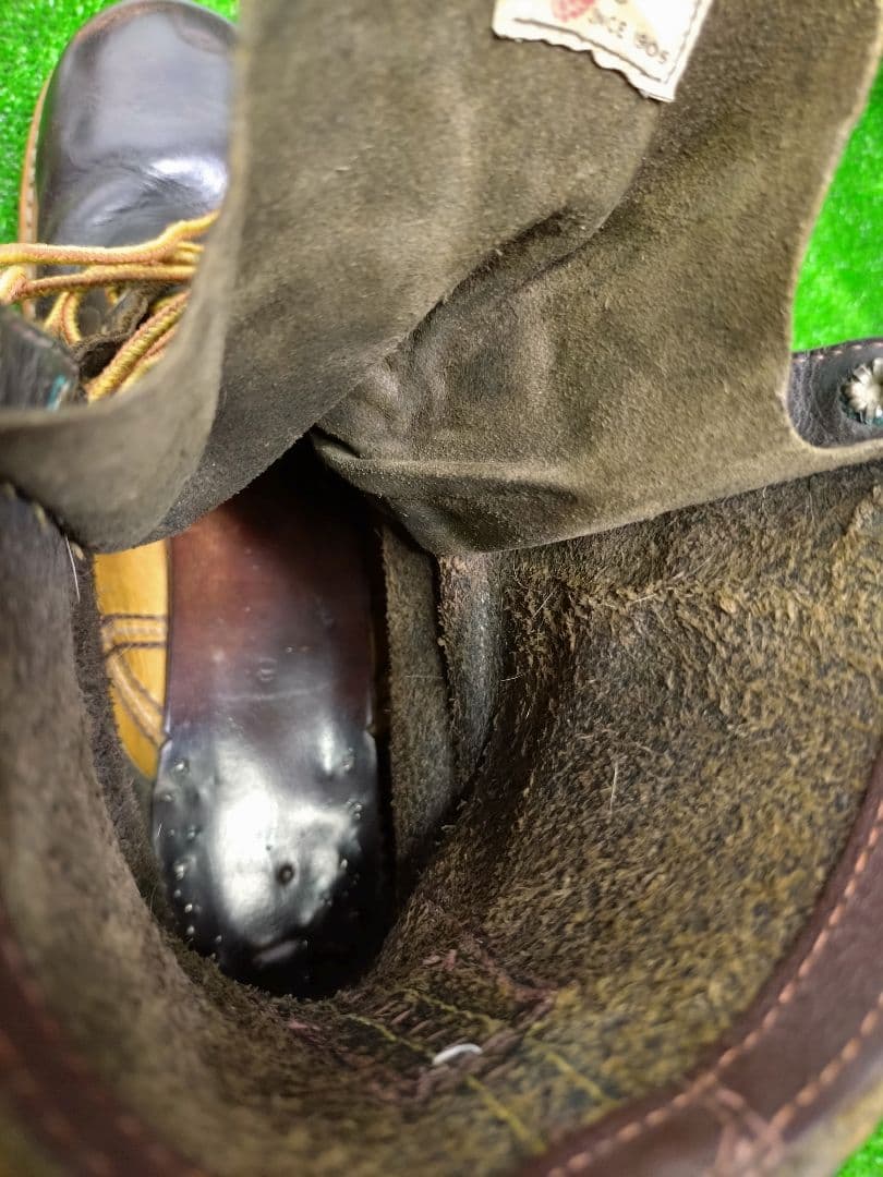 レッドウィング ロガーブーツ 型番不明 プリント羽タグ 60s〜70s 茶芯