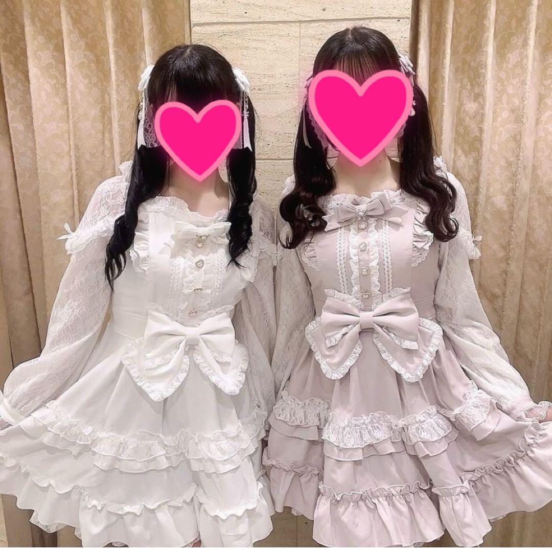 リズリサ♡ティアラリボンティアードワンピース♡ホワイト