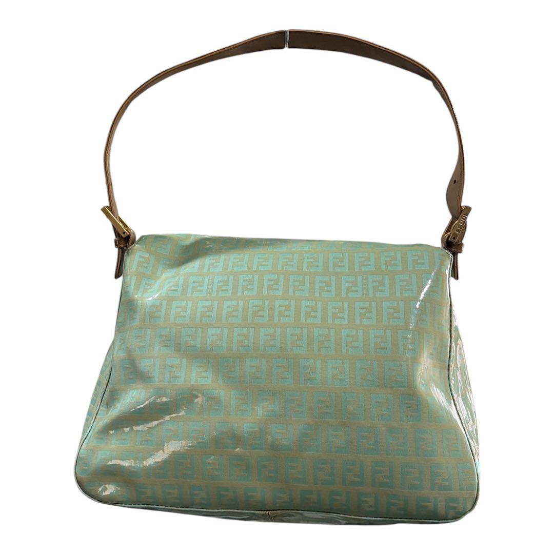 Fendi フェンディ マンマバケット ハンドバッグ 肩掛け ライトグリーン