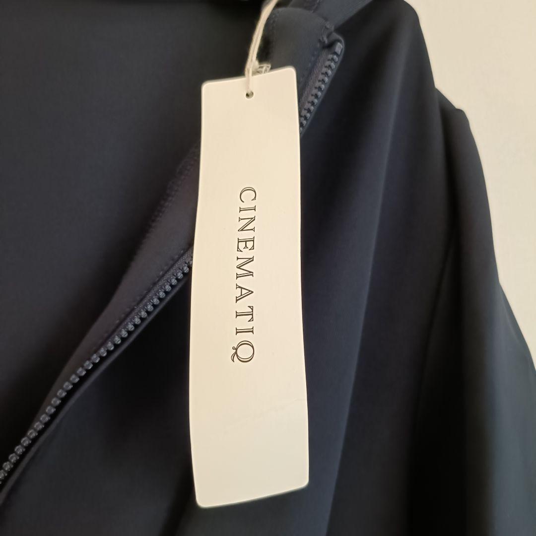 CINEMATIQ ダブルポケットパーカーワンピ ネイビー フリーショート