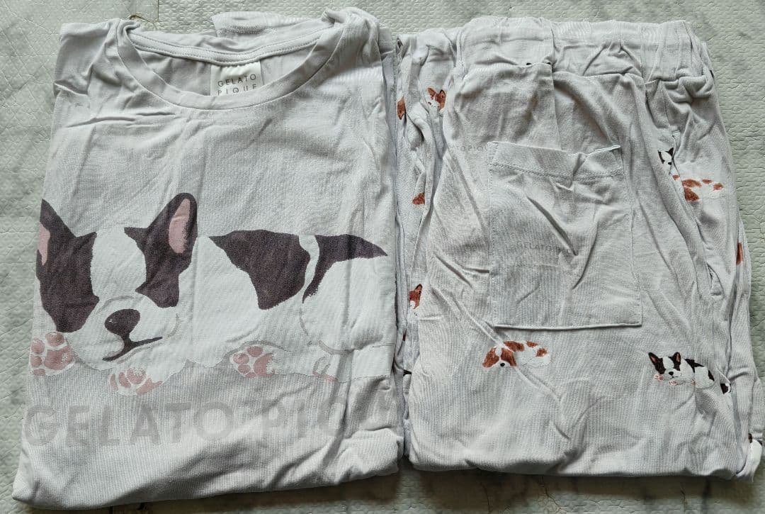 GELATO PIQUE フレンチブル柄 ルームウェアセット 16-4 D1004