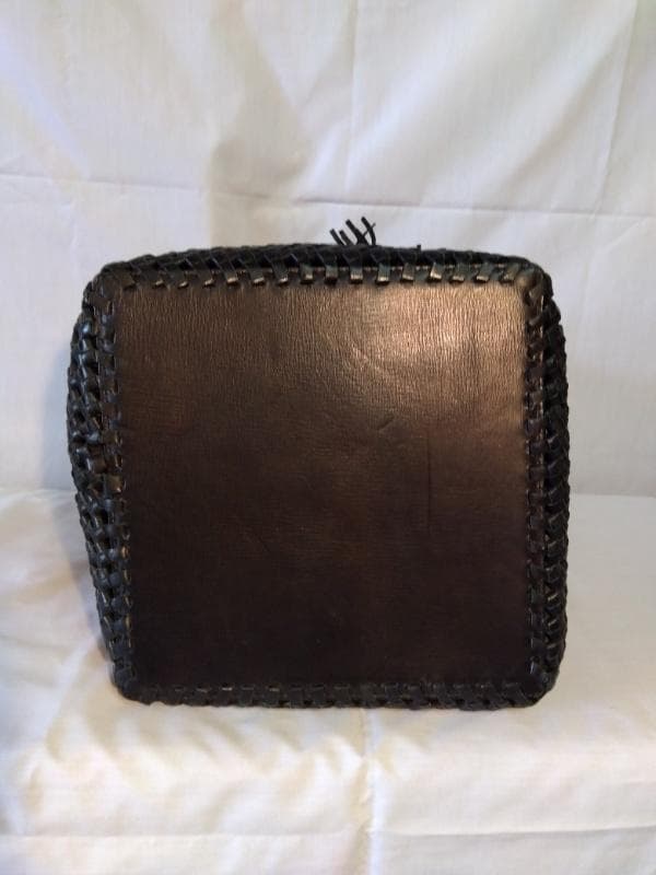 REN レン 黒系 かごバッグ 編み込みデザイン